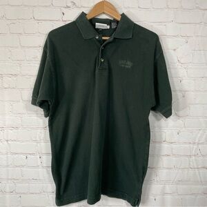 Ron Jon Surf Shop Polo Shirt Mens Size Medium Green Short Sleeve Embroidered